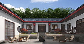 彭州守胃岛餐厅院子